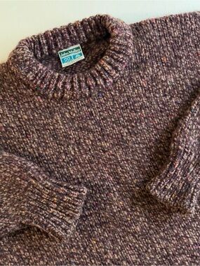 John Molloy Irish Sweater Women Small? 100% Wool Fisherman Speckle Preppy
